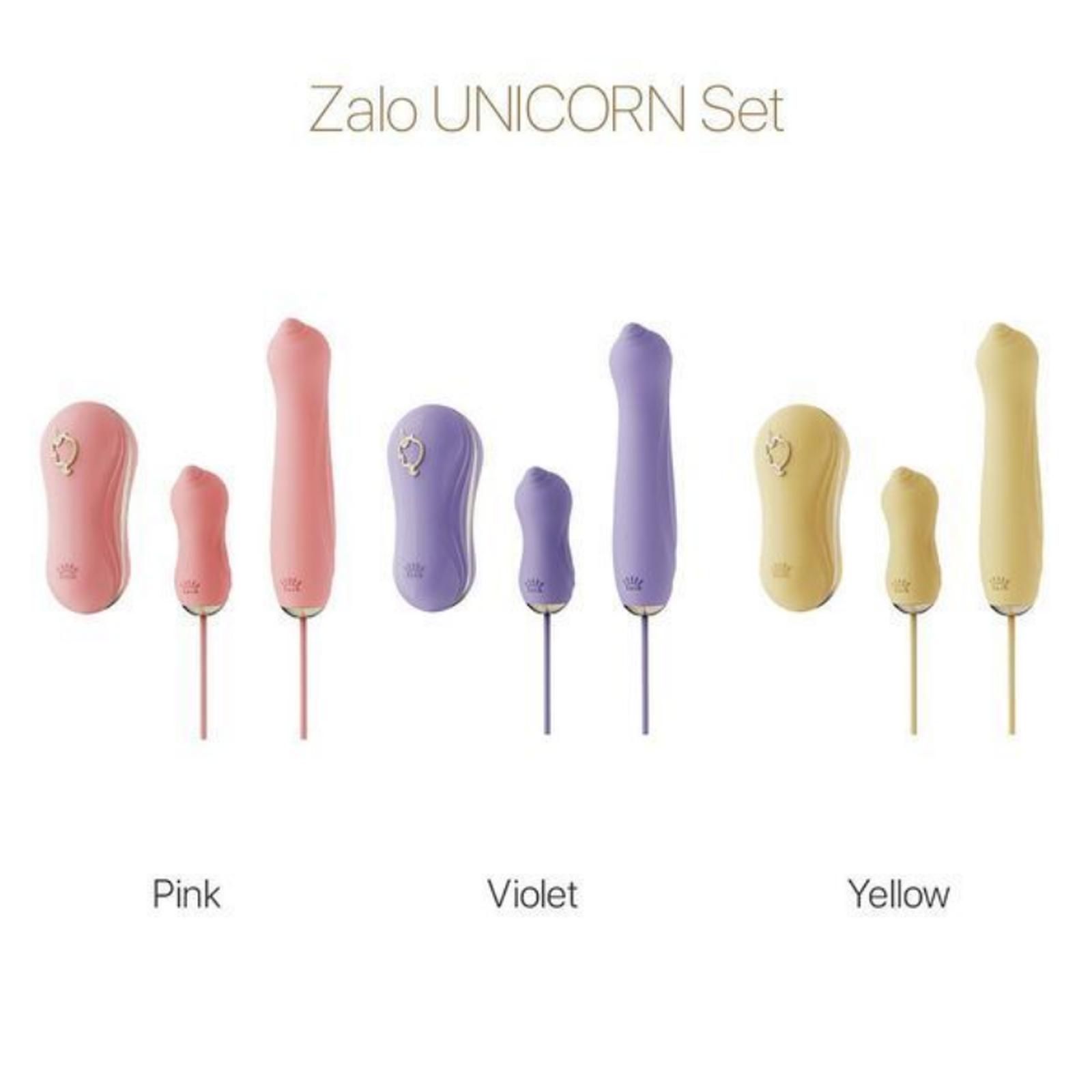 Beli Zalo Unicorn Set Suction Massager 3 in 1 Vibrate Thruster & Suction / Zalo Vibrate / Sucking / Thrusting Original - BeautyIDN Toys