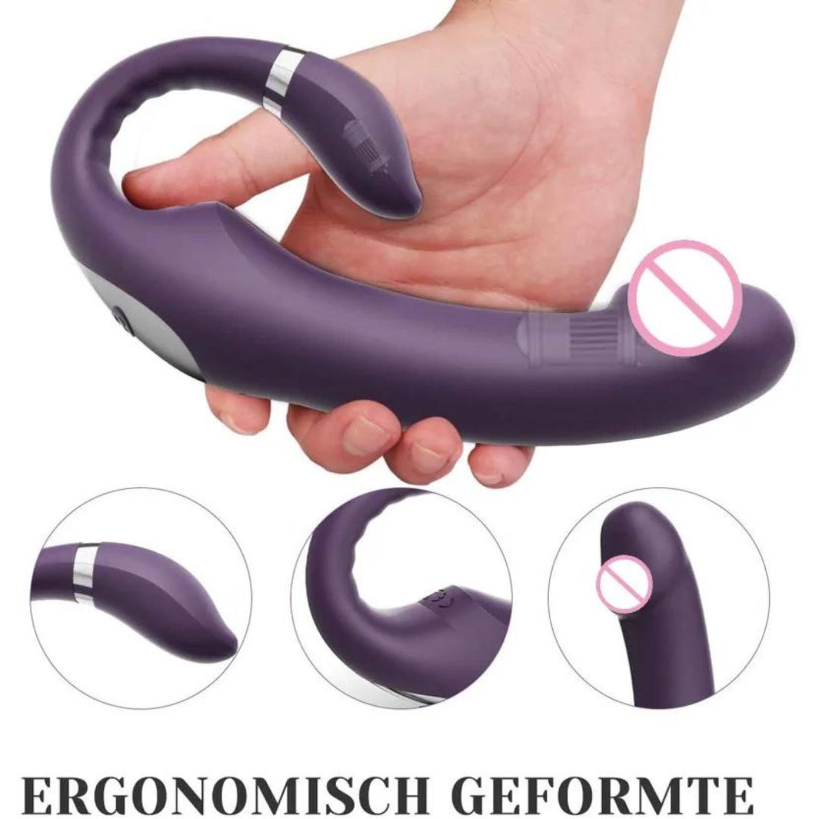 Beli Tracy Dog Double E Vibrating Dual Stimulator / Strapless Strap On Original - BeautyIDN Toys