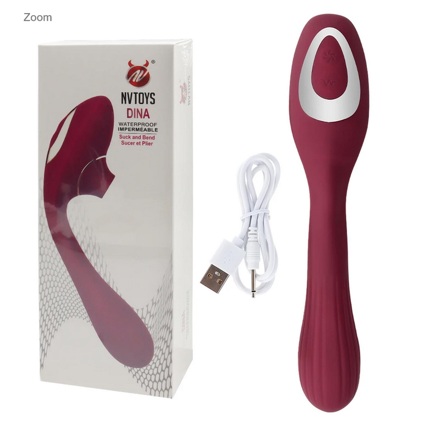 Beli Nv Toys Dina Bendable Sucking Vibrat - 10 Vibration 10 Sucking Modes Original - BeautyIDN Toys